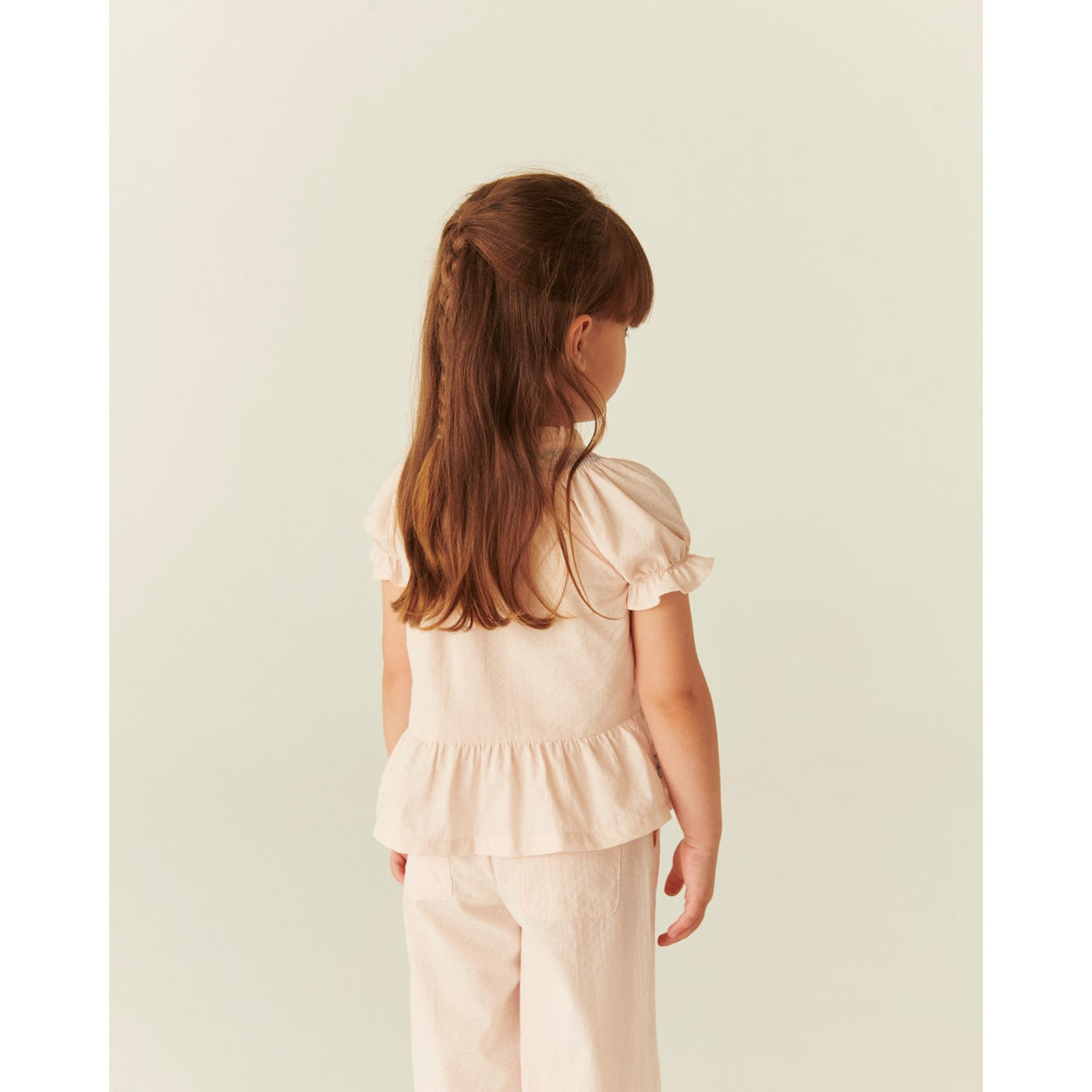 COPENHAGEN COLORS Dusty Rose Comb. Blouse W. Smock W. Emb.