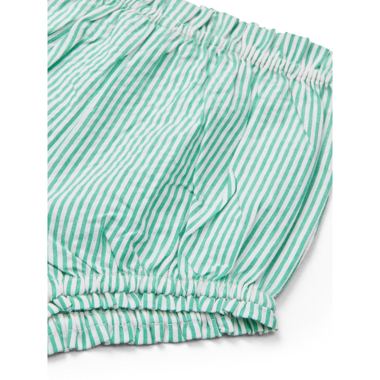 COPENHAGEN COLORS Sharp Green W Cream Stripe Seersucker Baby Set