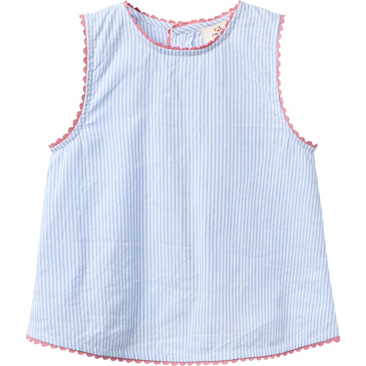 COPENHAGEN COLORS Sky Blue W Cream Stripe Seersucker Deco Set