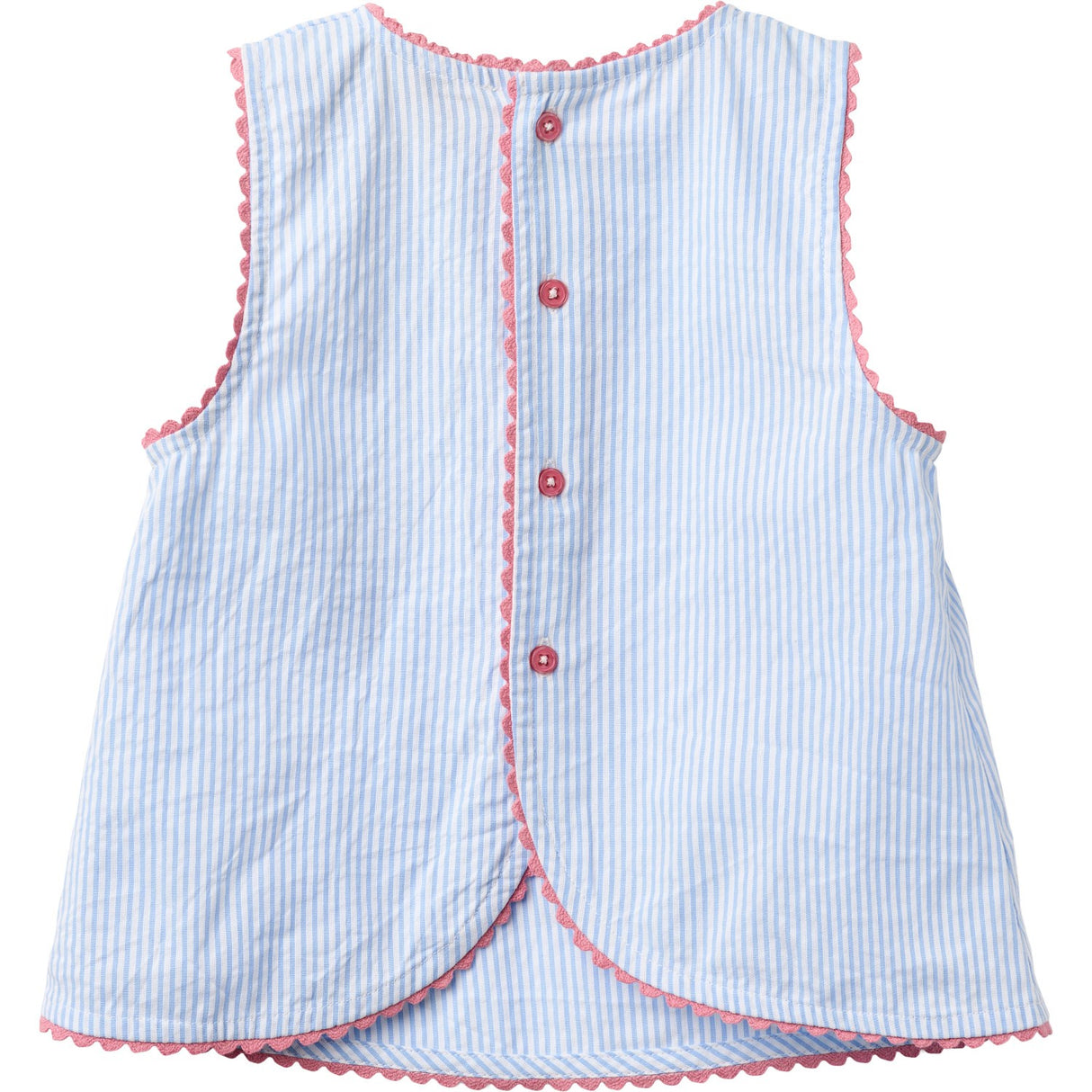 COPENHAGEN COLORS Sky Blue W Cream Stripe Seersucker Deco Set