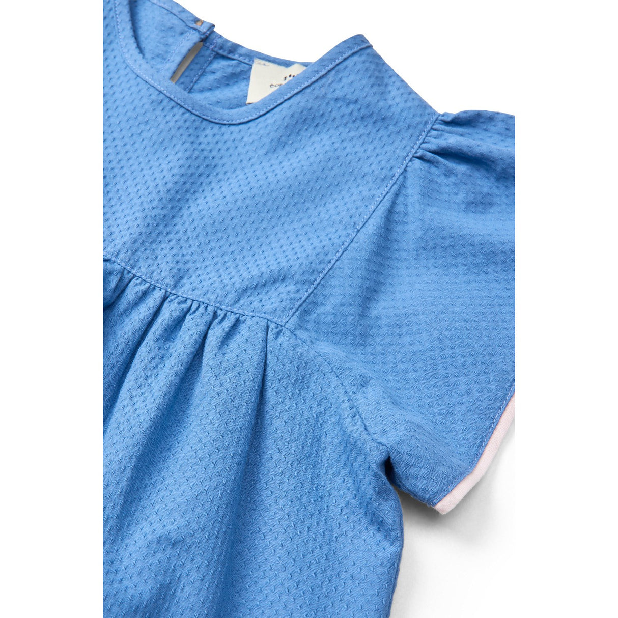 COPENHAGEN COLORS Ocean Blue Comb. Blouse W. Contrast Piping