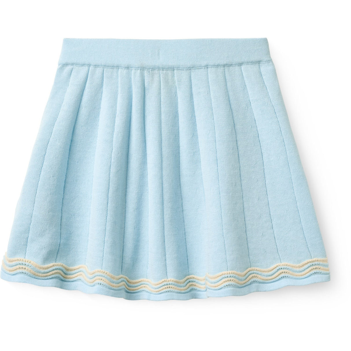 COPENHAGEN COLORS Ice Blue/Cream Comb. Knitted Tennis Skirt