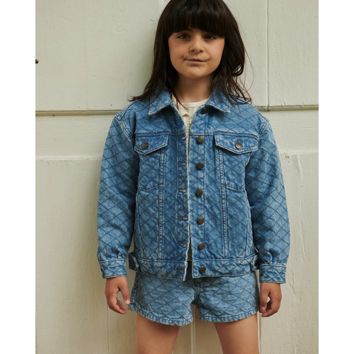 COPENHAGEN COLORS Lt. Washed Blue Quilt Organic Quilted Denim Jacket