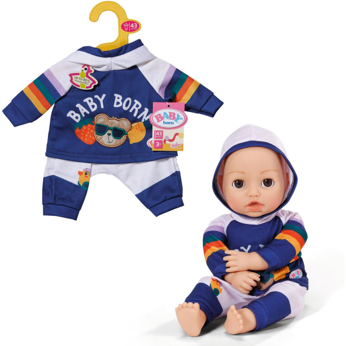 BABY Born Jogging Suit Navy 43cm