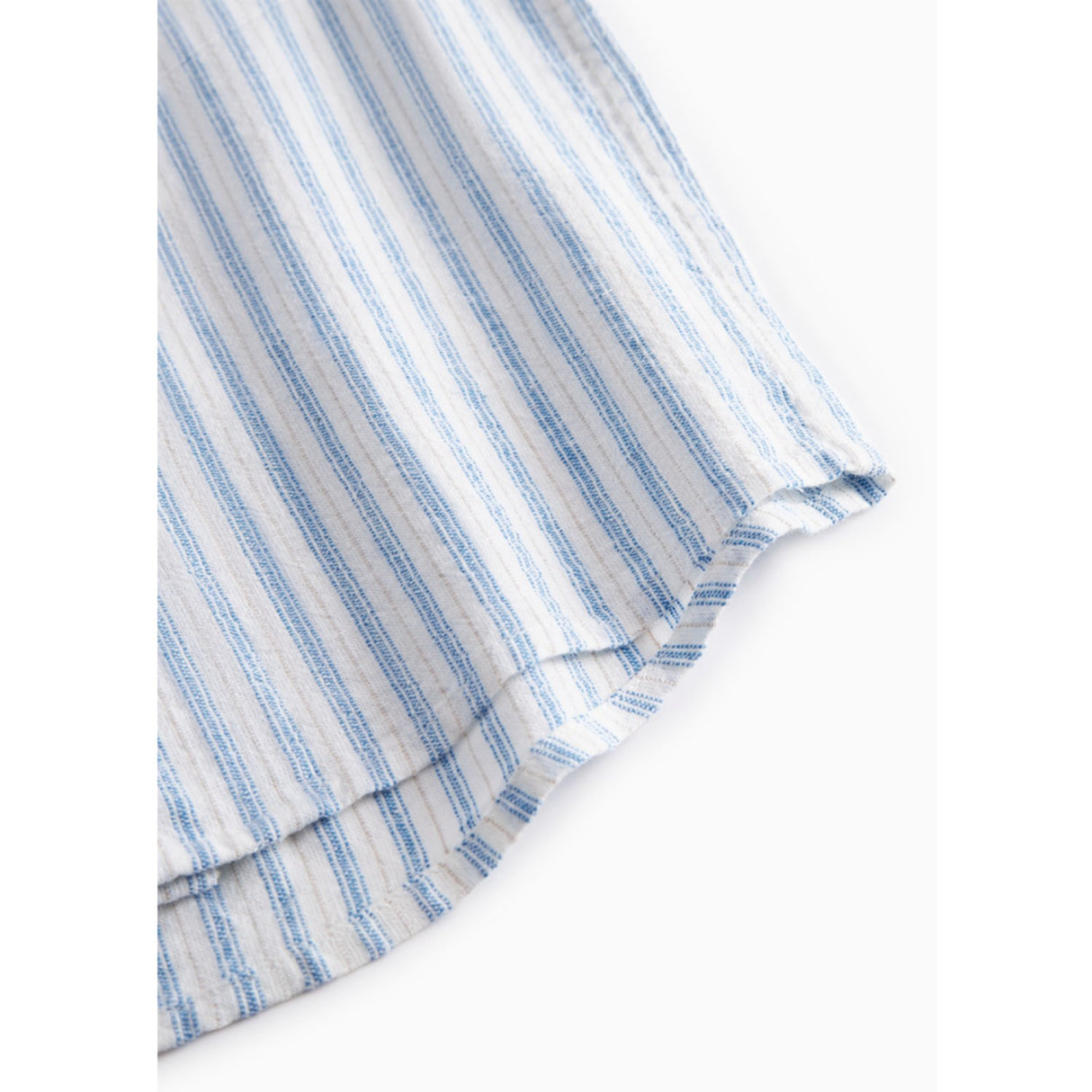 MarMar Cotton Linen Surf Blue Stripe Tage Shirt