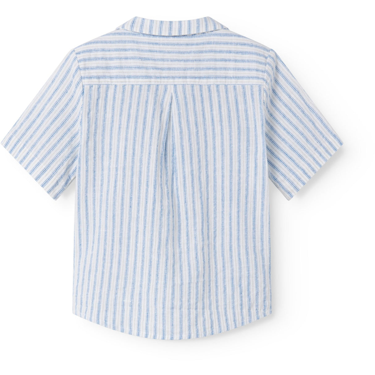 MarMar Cotton Linen Surf Blue Stripe Tage Shirt