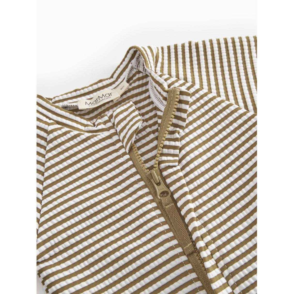 MarMar Seersucker Swim Dark Bronze Stripe Swal Suit