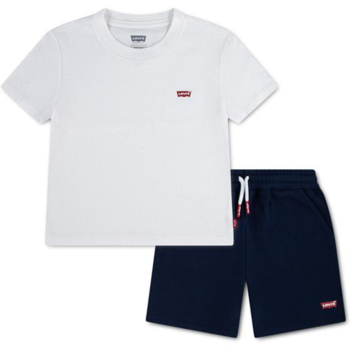 Levi's Bright White Lvb Batwing Tee & Knit Shorts Set