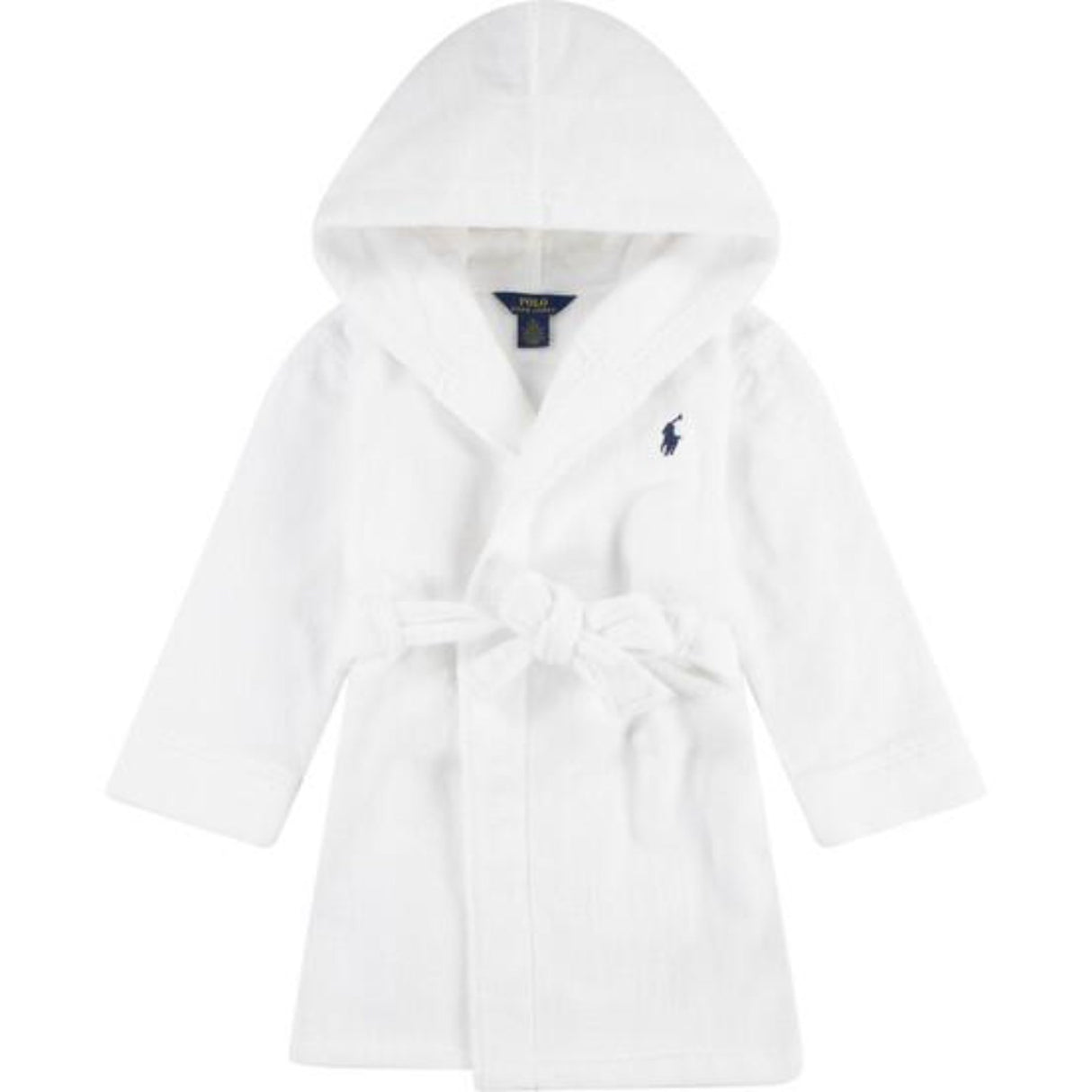 Polo Ralph Lauren White Hooded Plush Terry Bathrob
