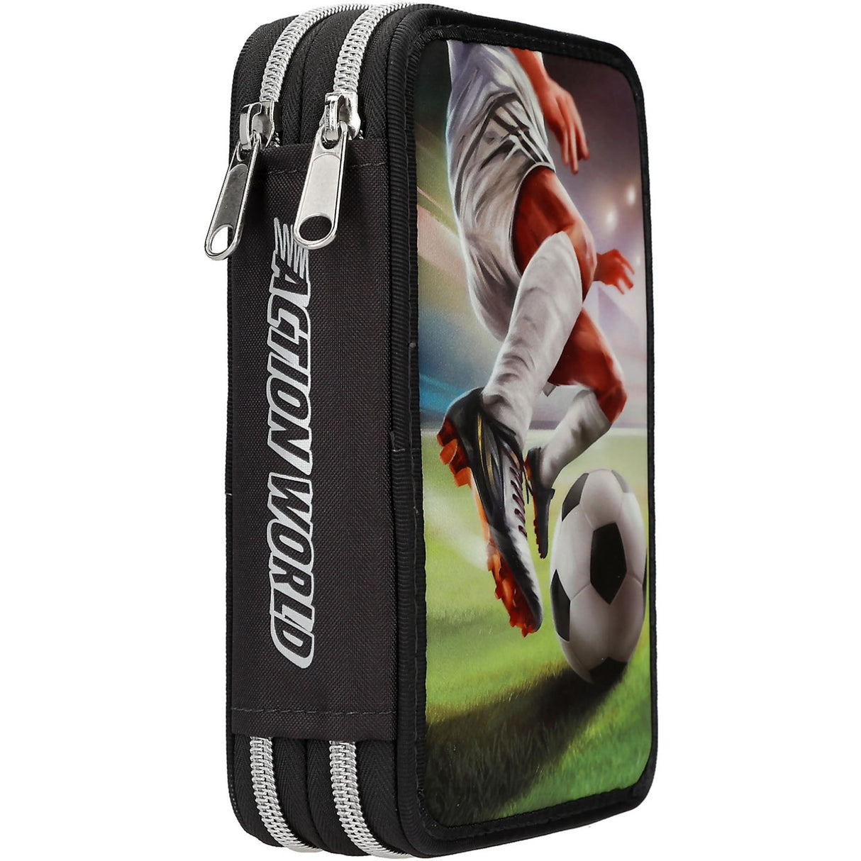 Dino World Action Word Double Pencil Case Football