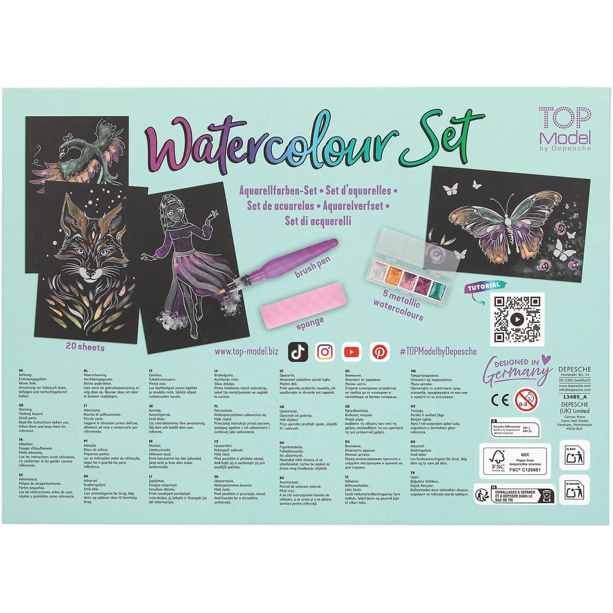 TOPModel Metallic Watercolour Set