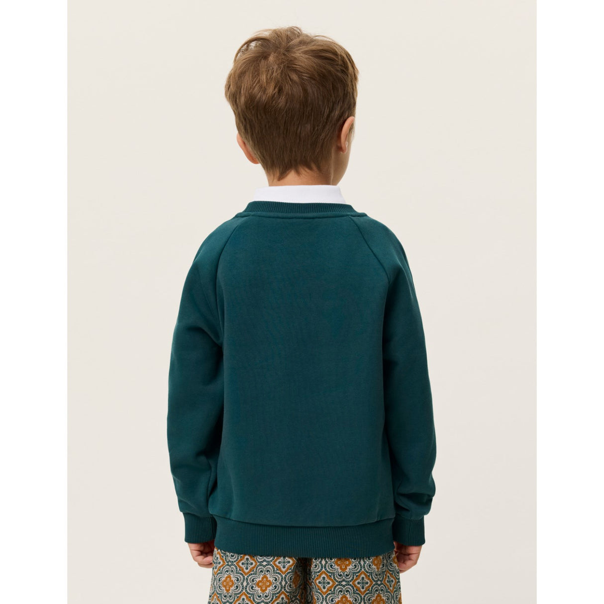 Les Deux Kids Sea Moss Green Norregaard Contrast Sweatshirt