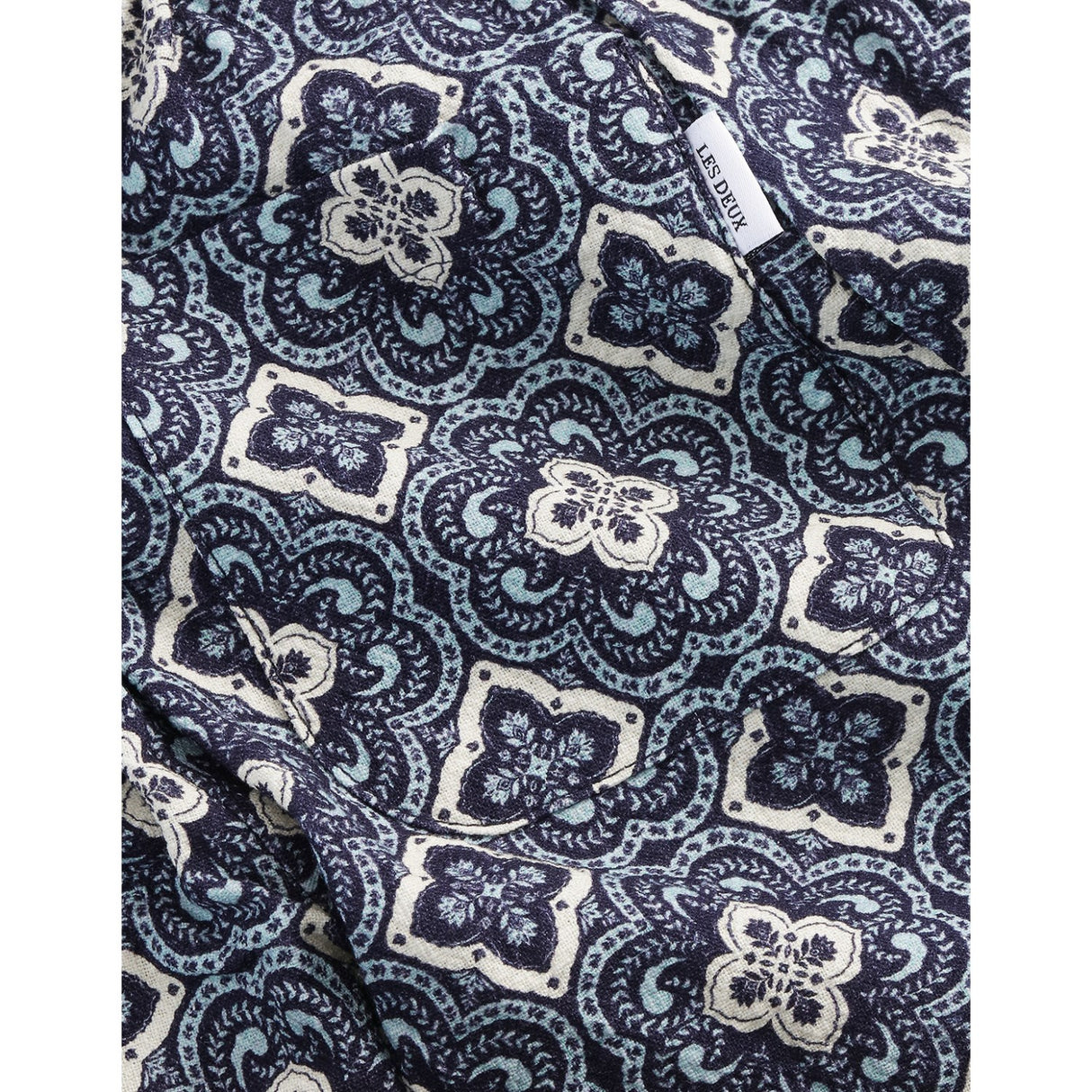 Les Deux Kids Blue Fog Harry Arabesque AOP Shorts