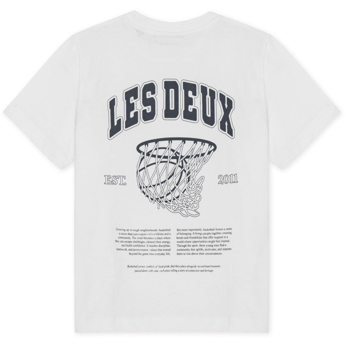 Les Deux Kids White Hoop T-Shirt