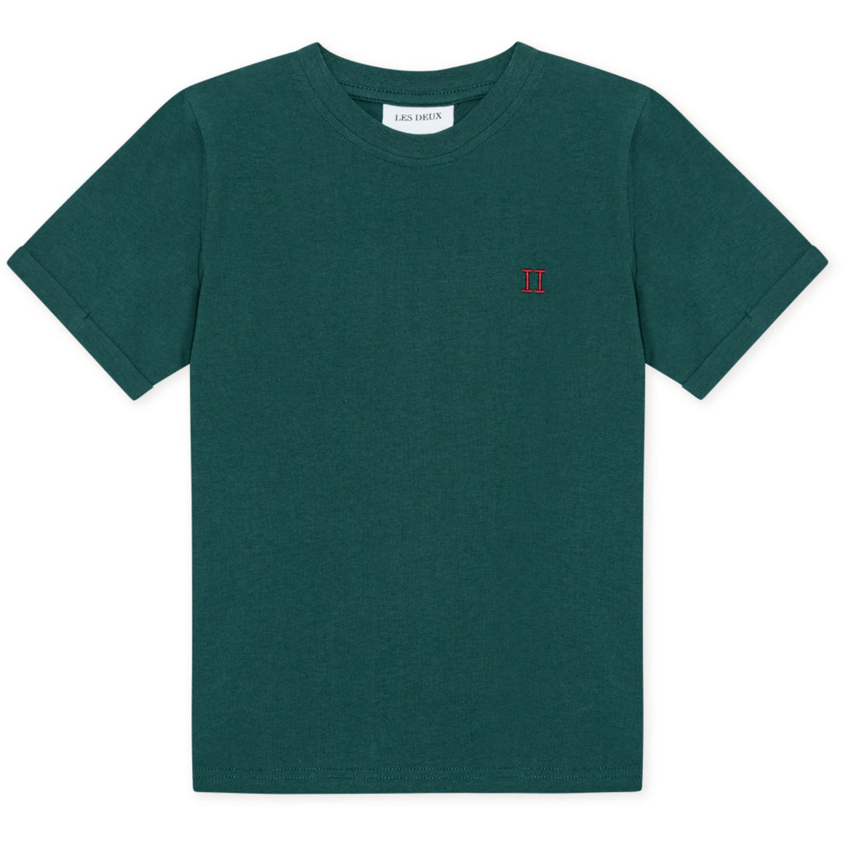 Les Deux Kids Sea Moss Green Norregaard Contrast T-Shirt