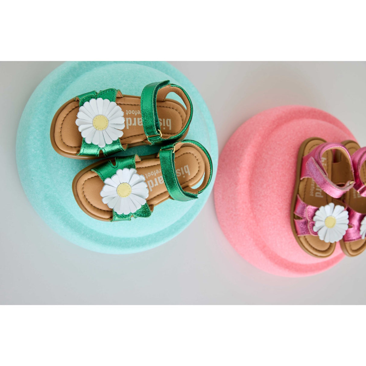 Bisgaard Green Metallic Barefoot Oya Sandal