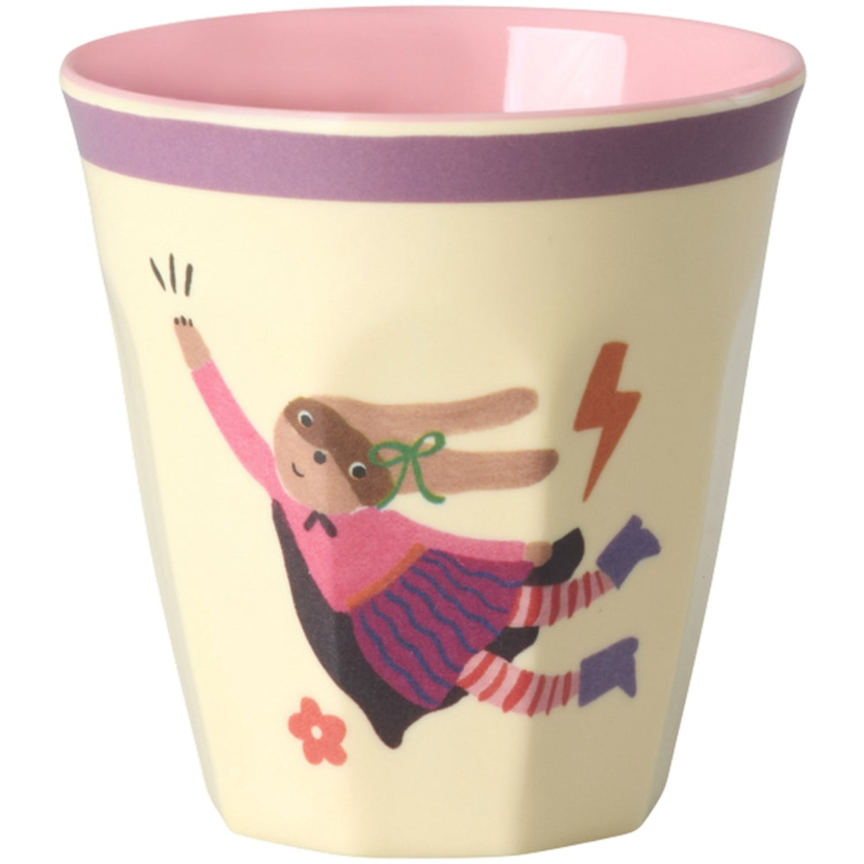 Rice Melamine Kids Cup With Hero Print - Pink - Small - 6 Pack - 160 Ml