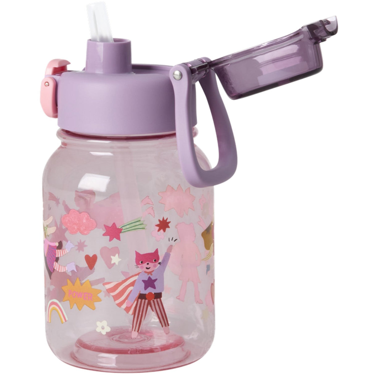 Rice Plastic Kids Drinking Bottle With Hero Print - 700 Ml