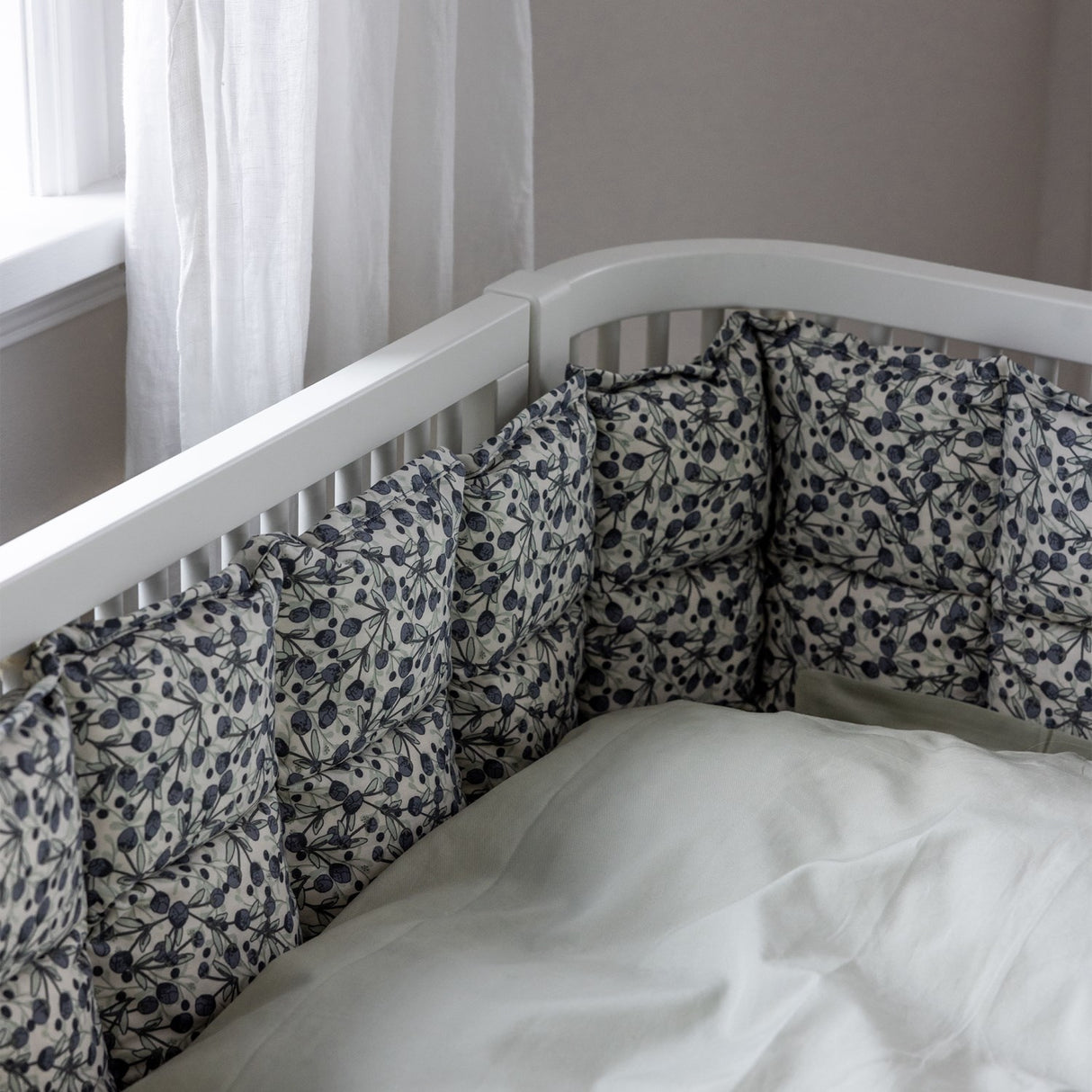 Sebra Blue Olive Baby Bumper Kapok