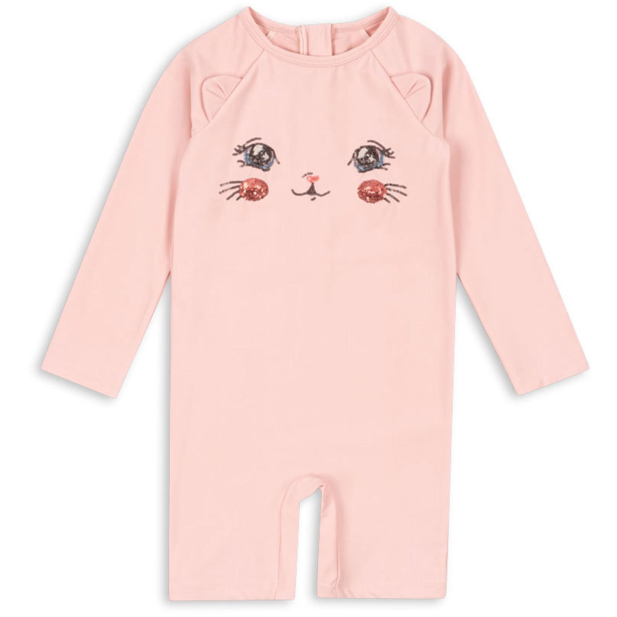 Konges Sløjd Powder Pink Kitty Onesie Grs