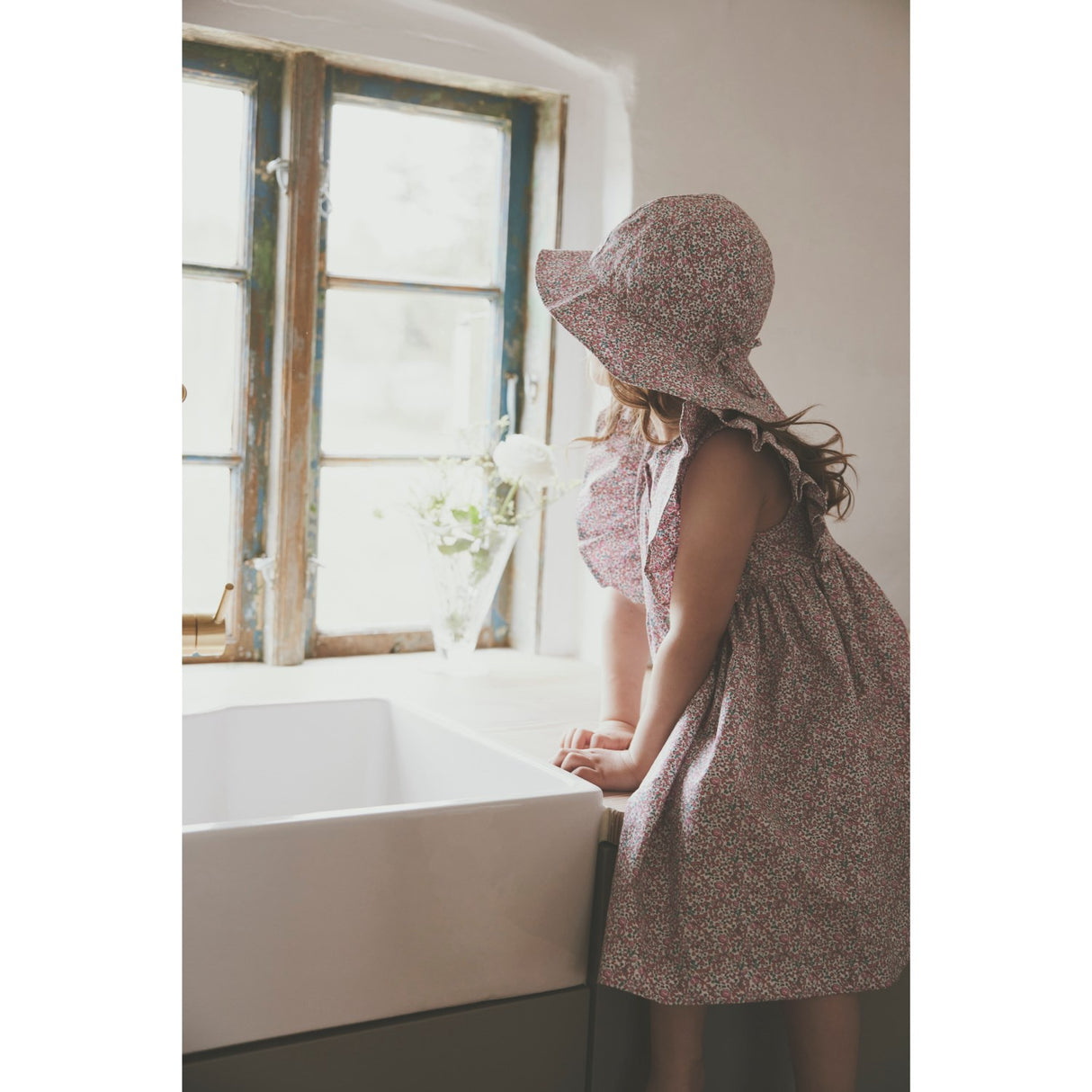 Huttelihut Plumeria Summer Hat In Liberty Fabric