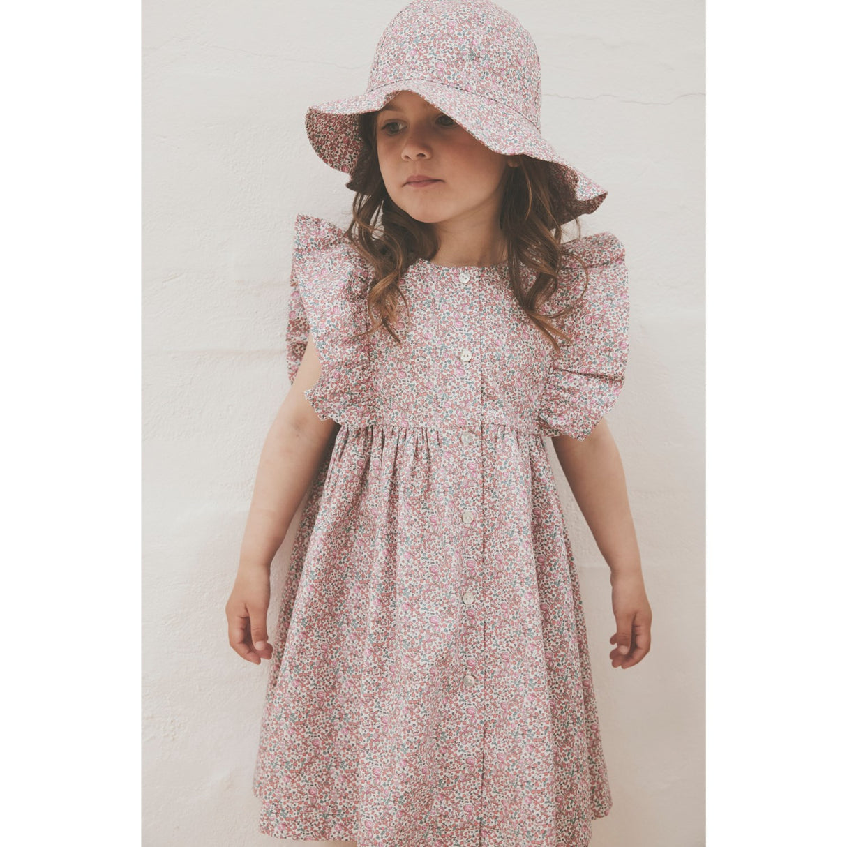 Huttelihut Plumeria Dress Ss In Liberty Fabric