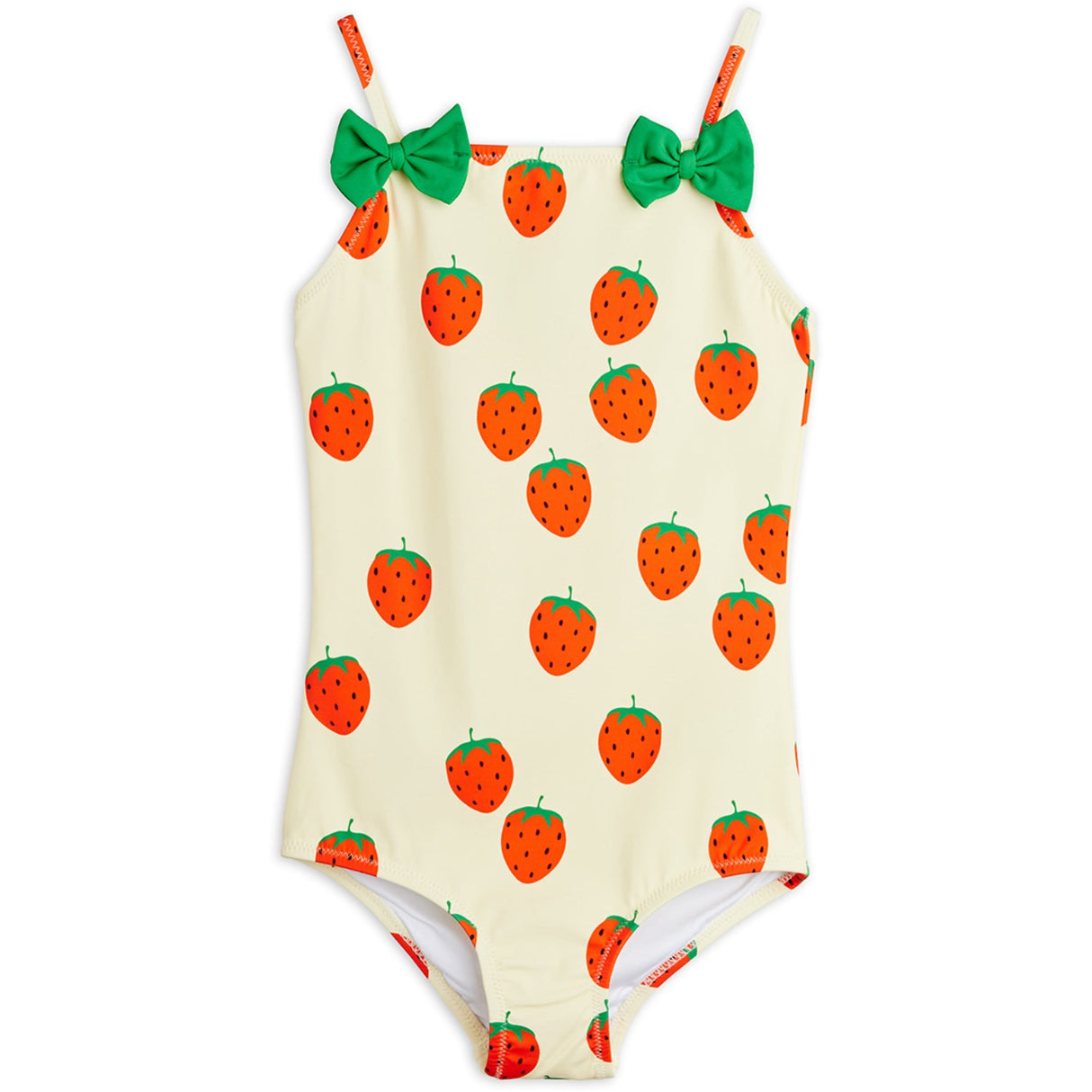 Mini Rodini Off-white Strawberries AOP Bathing Suit