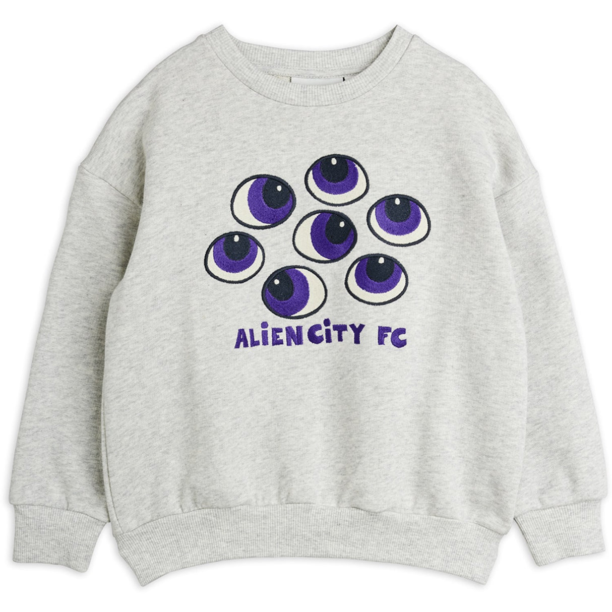 Mini Rodini Grey Melange Eyes Emb Sweatshirt