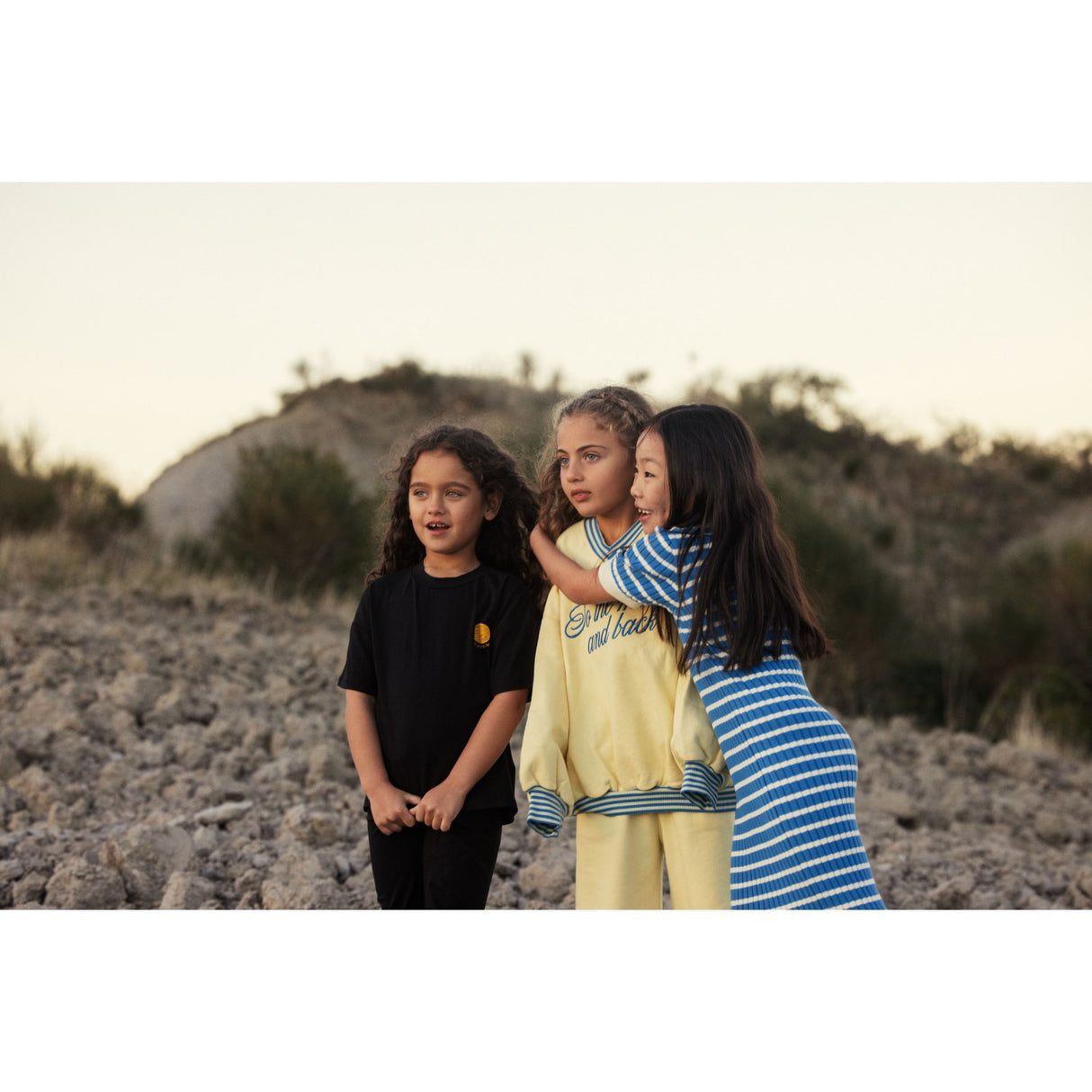 Mini Rodini Yellow To The Moon Emb Sweatpants