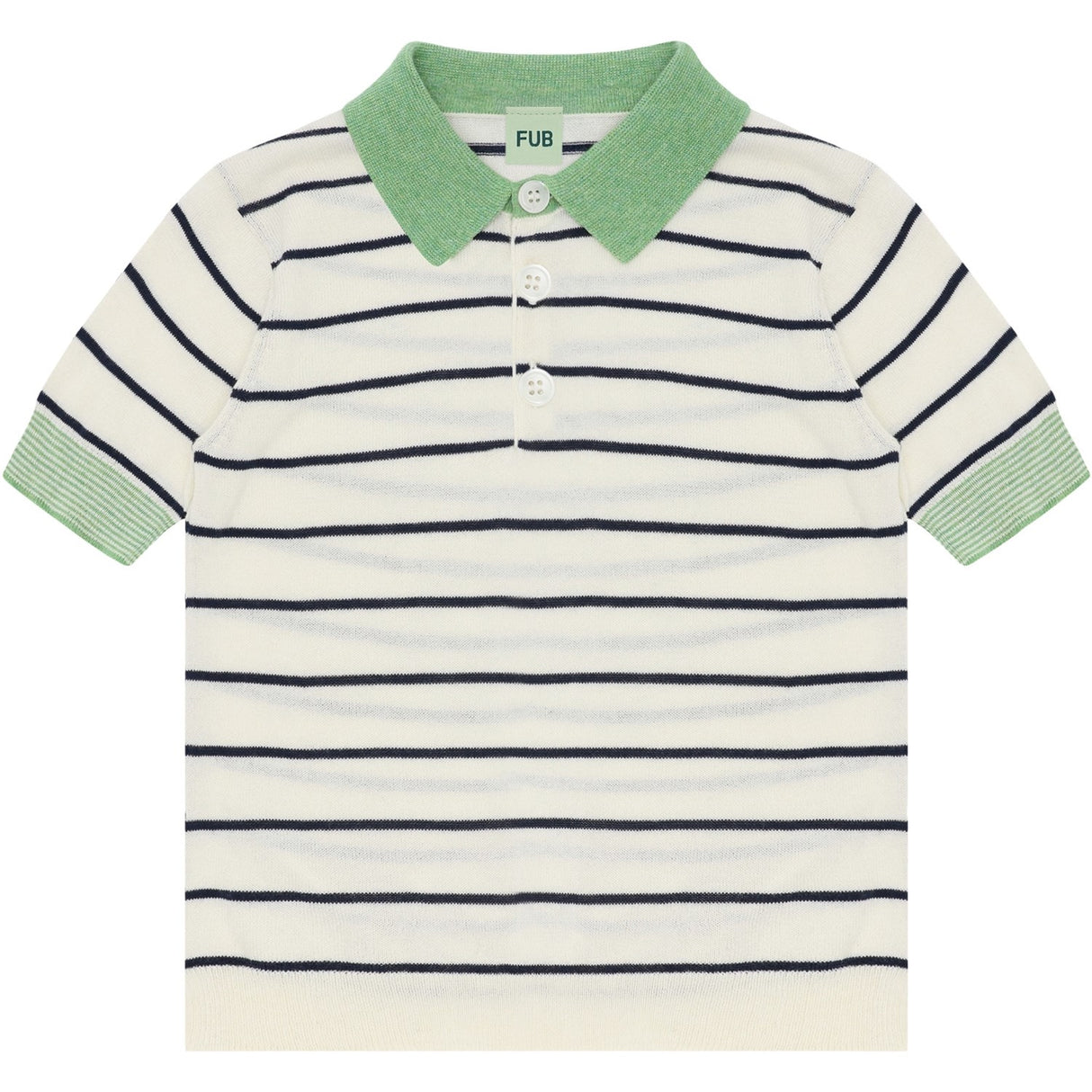 FUB Ecru/Dark Navy Striped Polo