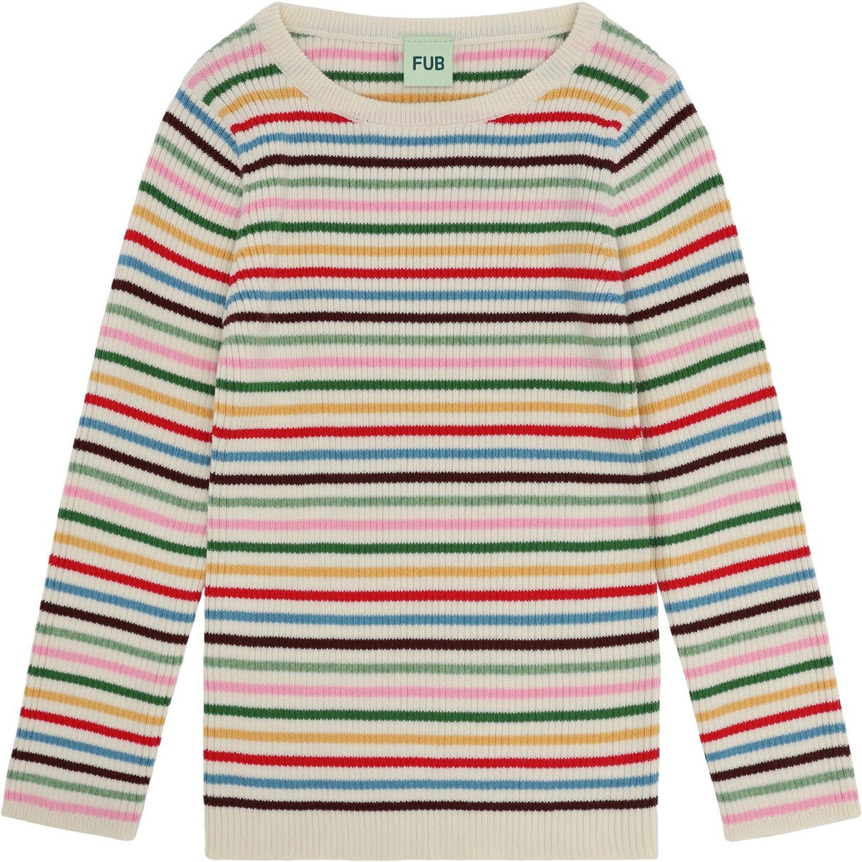 FUB Multi Stripe Rib Blouse