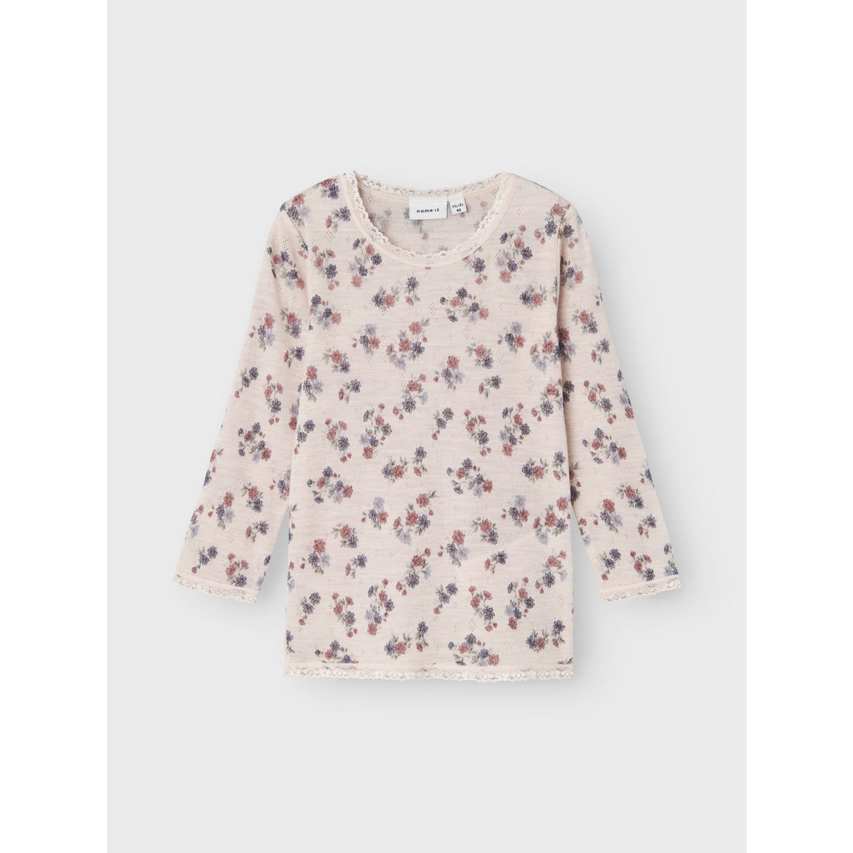 Name It Lilac Ash Wang Wool Needle Blouse Noos