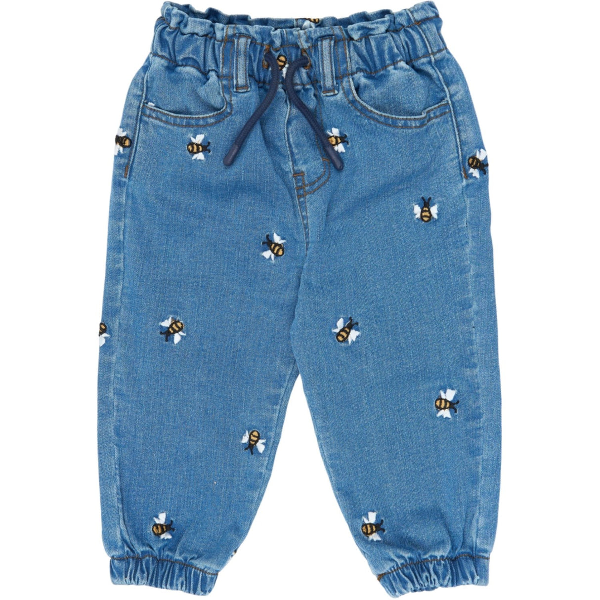 Petit Piao Light Blue Denim Emb Ppjubii Denim Pants