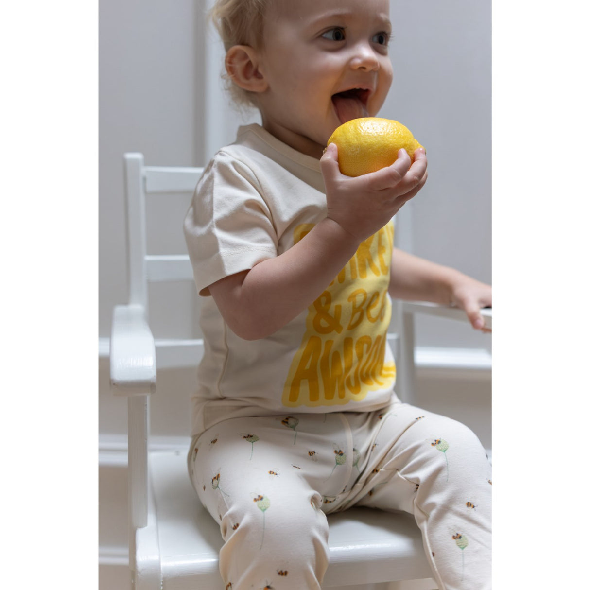 Petit Piao Eggnog Bee Aop Ppjubii Leggings