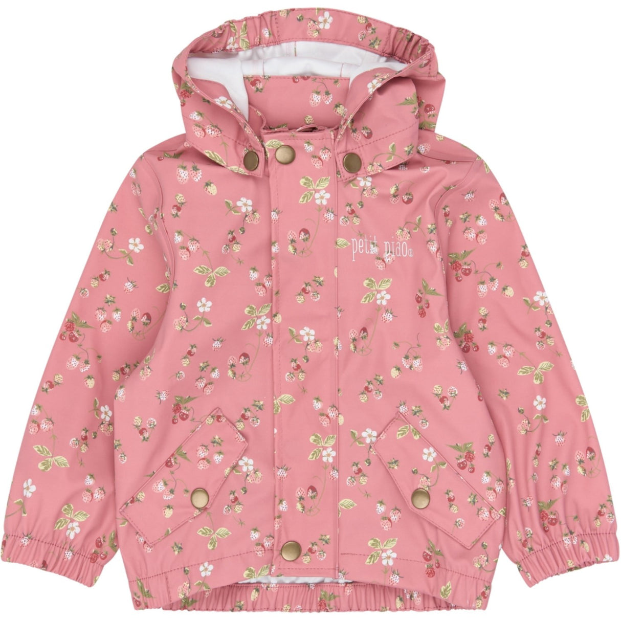 Petit Piao Dusty Rose Strawberry AOP PPDai Rainwear Set W. Susp.