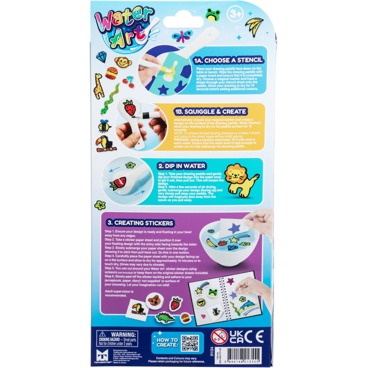 Water Art Sticker Set With 10 Markers