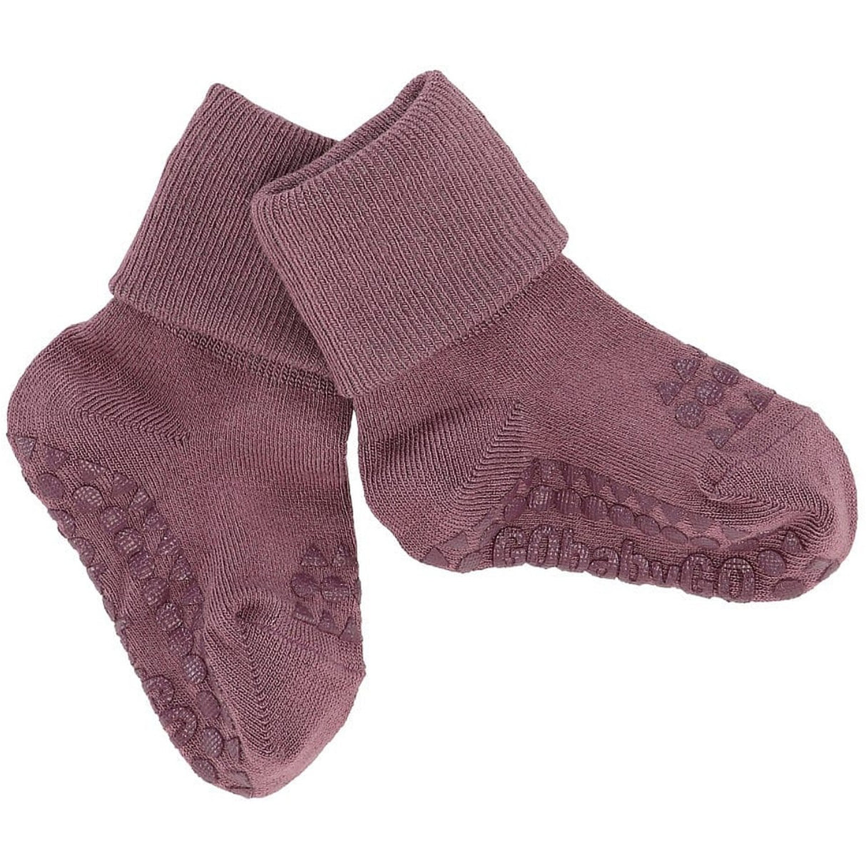GObabyGO Bamboo Socks Antislip Misty Plum