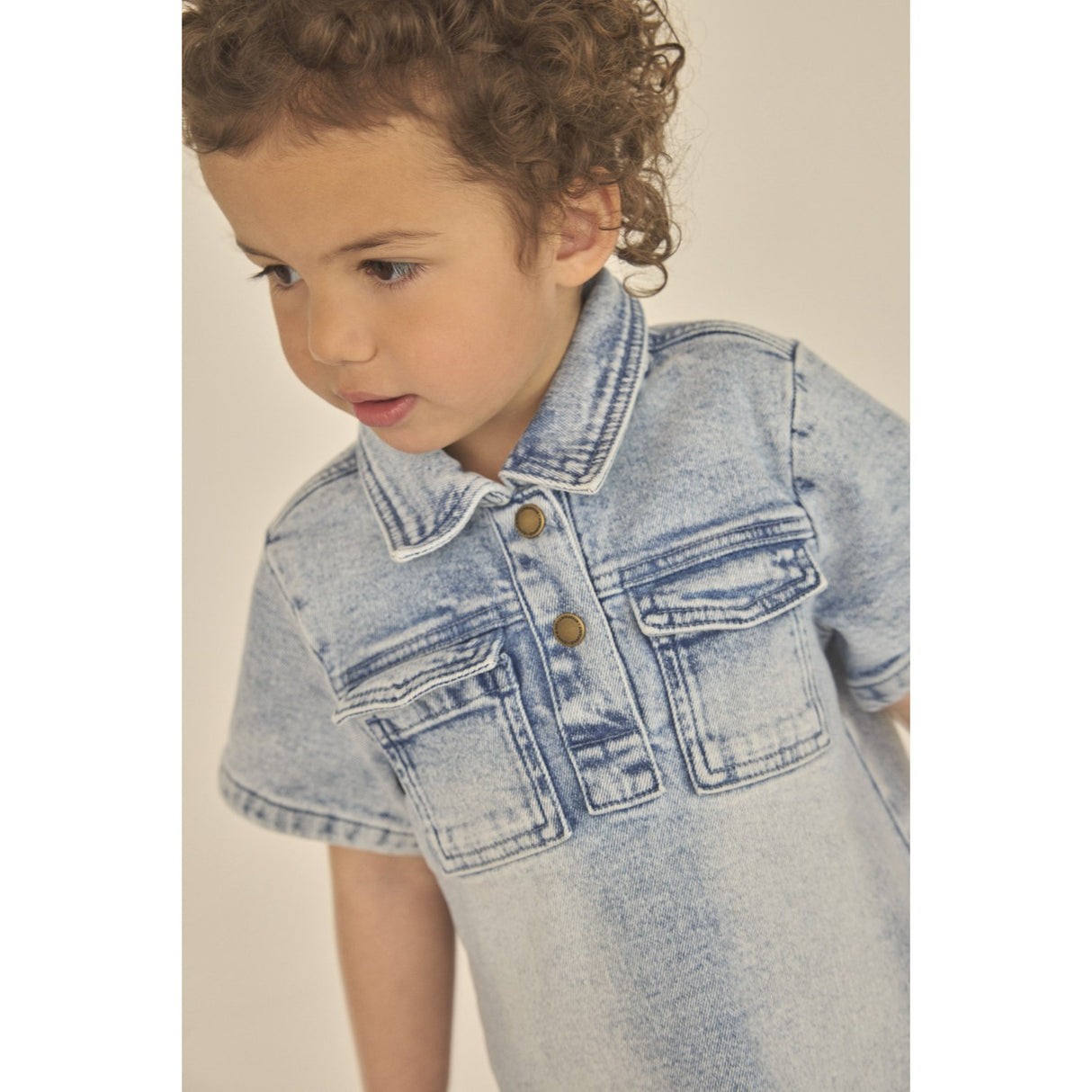 En Fant Light Blue Denim Dress Denim