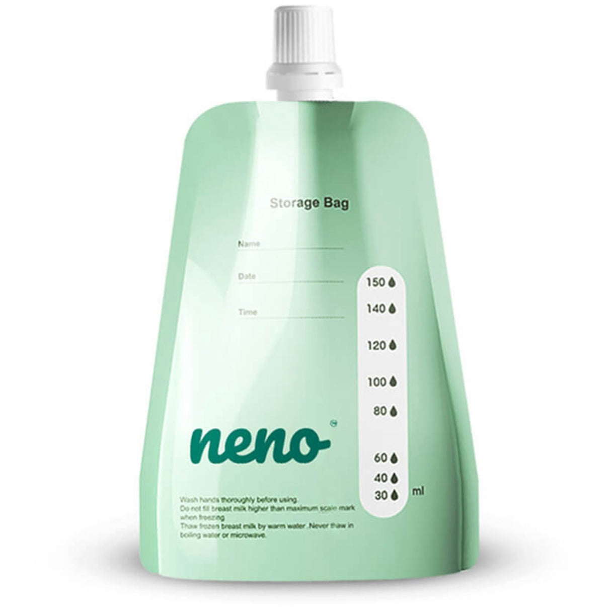 Neno Grøn Snack Bag Brystmælk 20 Poser + Adapter