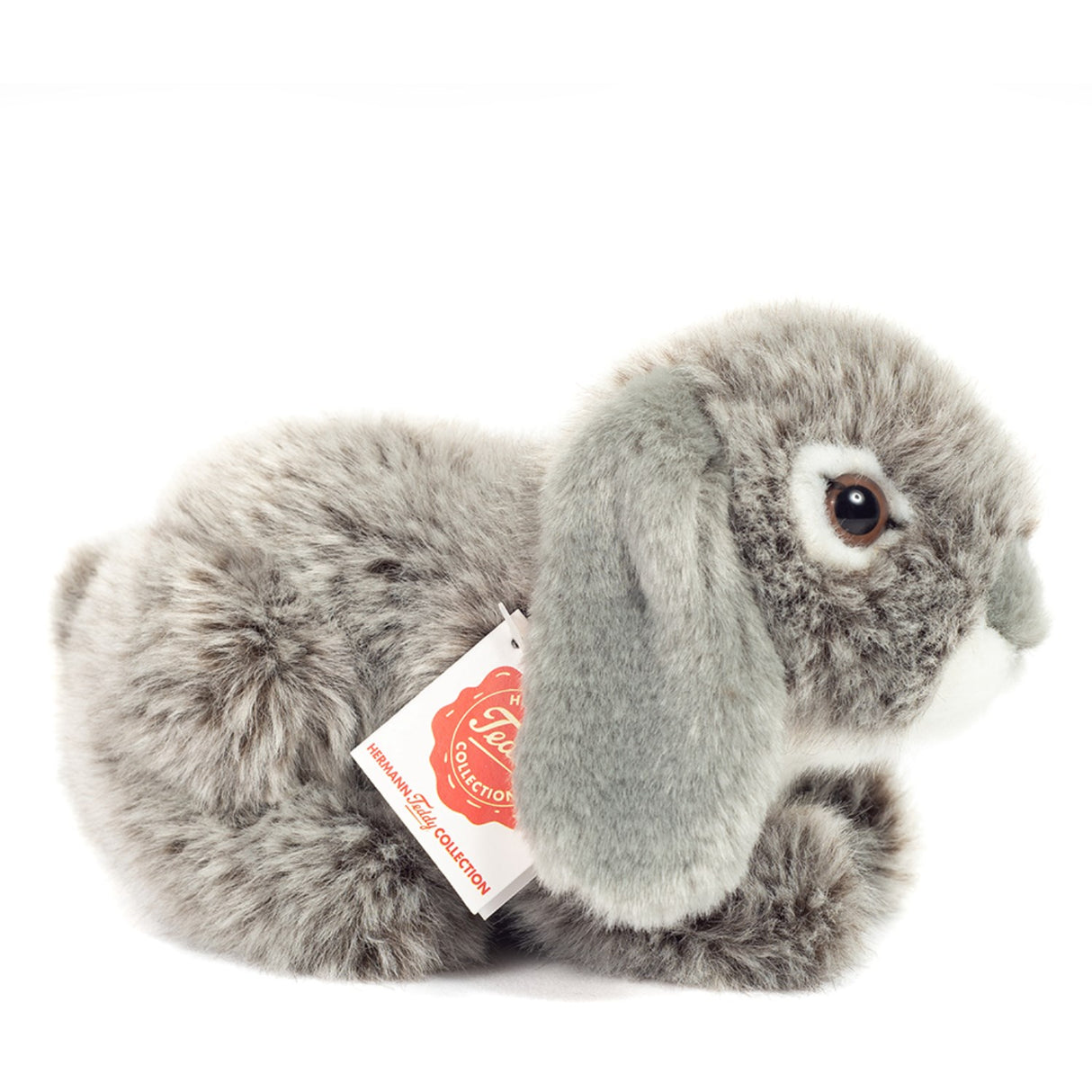 Teddy Hermann Reclining Rabbit Grey 18 cm