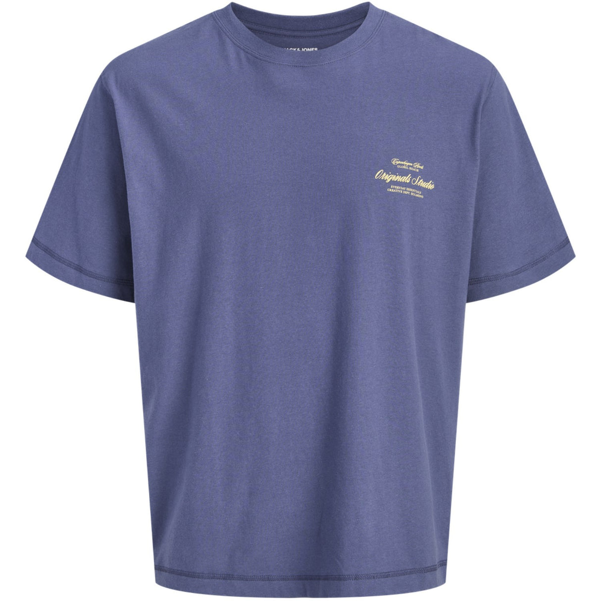 Jack & Jones Junior Crown Blue Jornorrebro Typo Tee Ss Crew Neck Sn Jnr