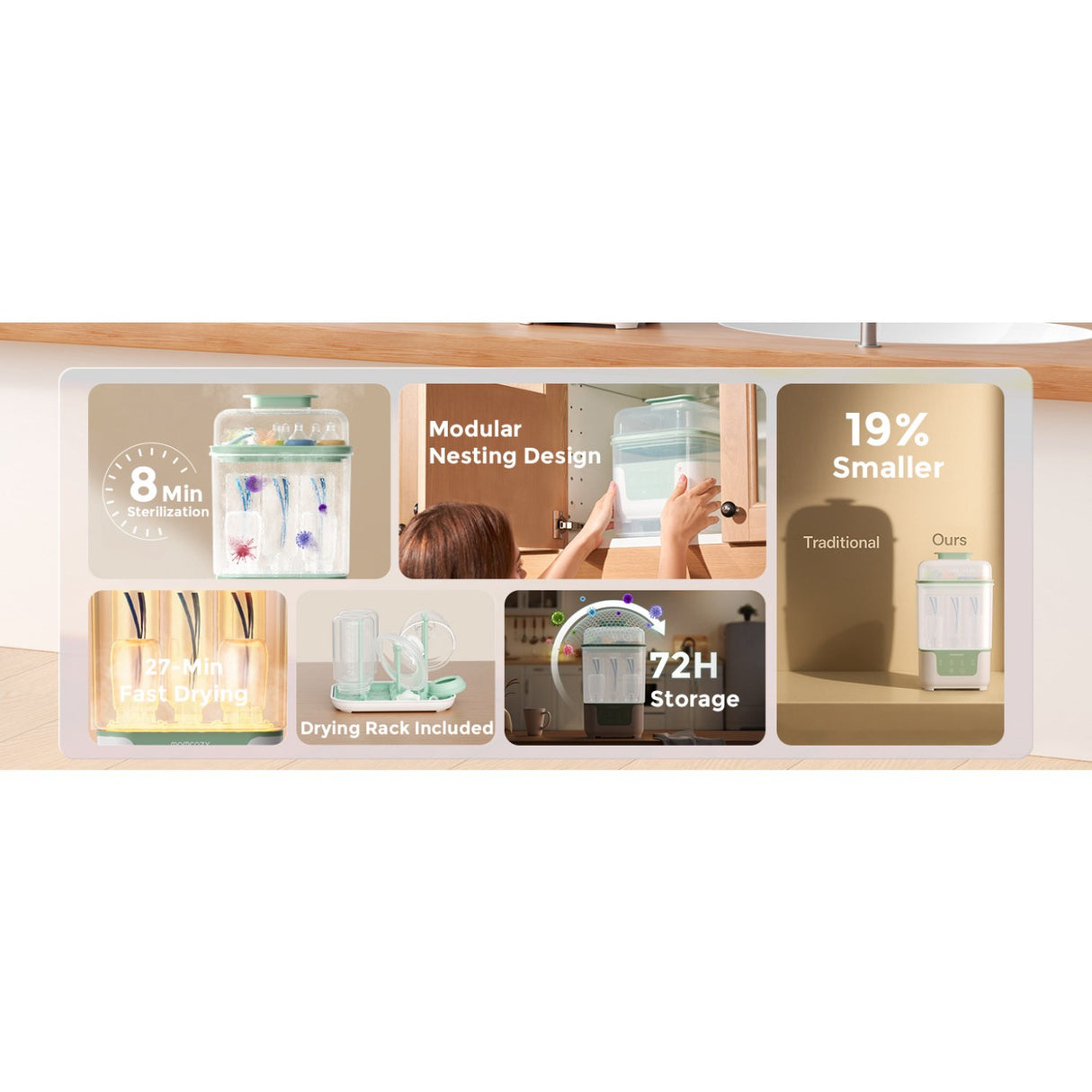 Momcozy BS04 4-in-1 Bottle Sterilizer And Dryer