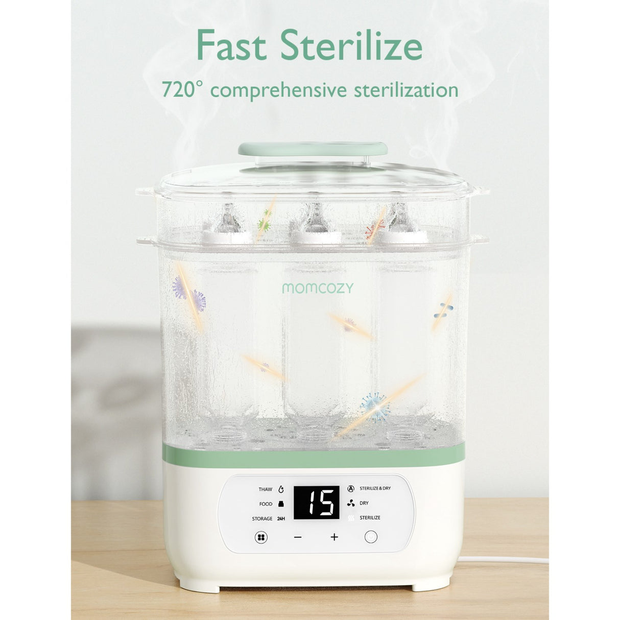 Momcozy 8-in-1 Electric Steam Baby Bottle Sterilizer