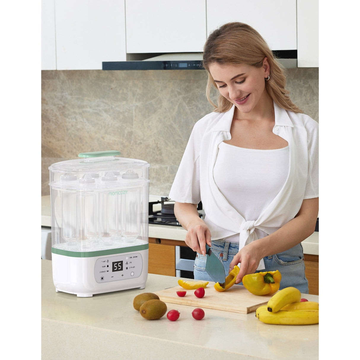 Momcozy 8-in-1 Electric Steam Baby Bottle Sterilizer