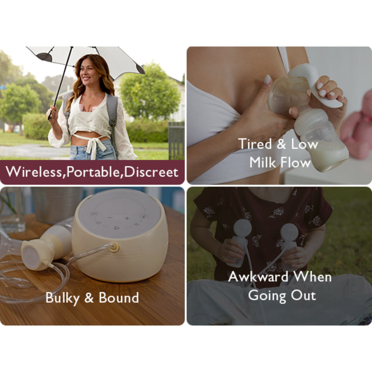 Momcozy Grey S12 Pro Wearable Breast Pump Double Pack
