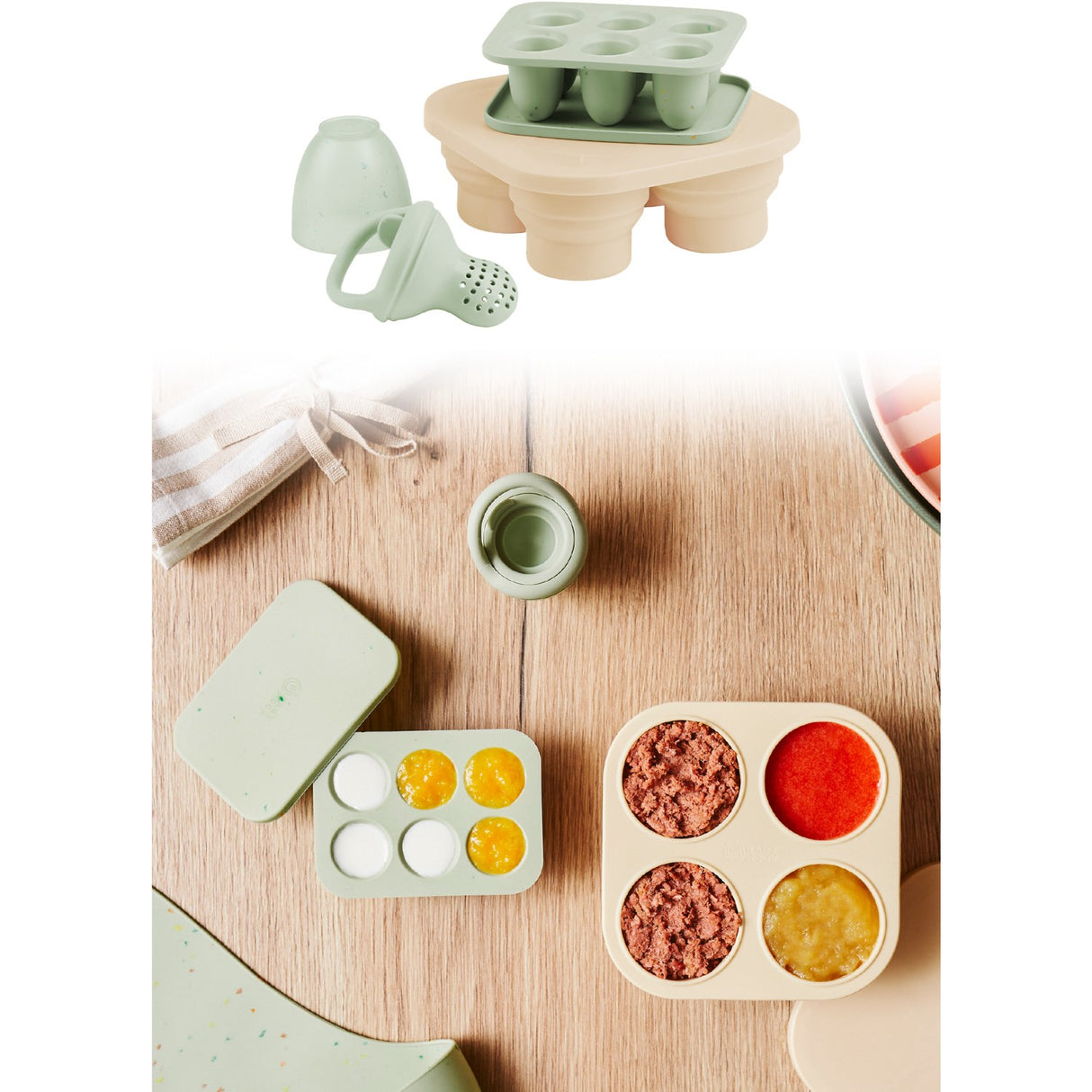 Babymoov Multi Silicone Containers & Feeder Set