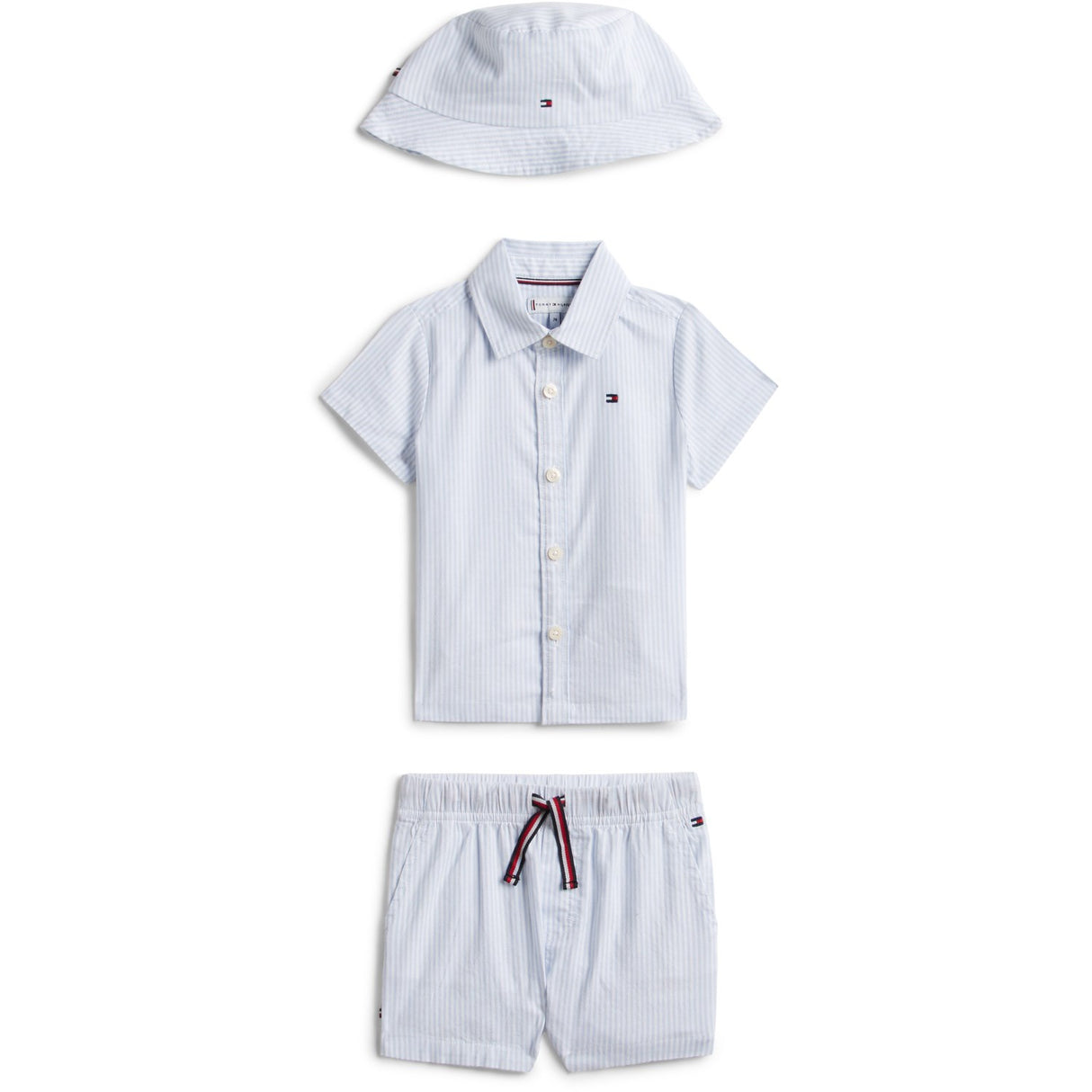 Tommy Hilfiger Blue Stripe Ithaca Short Shirt Hat Giftbox