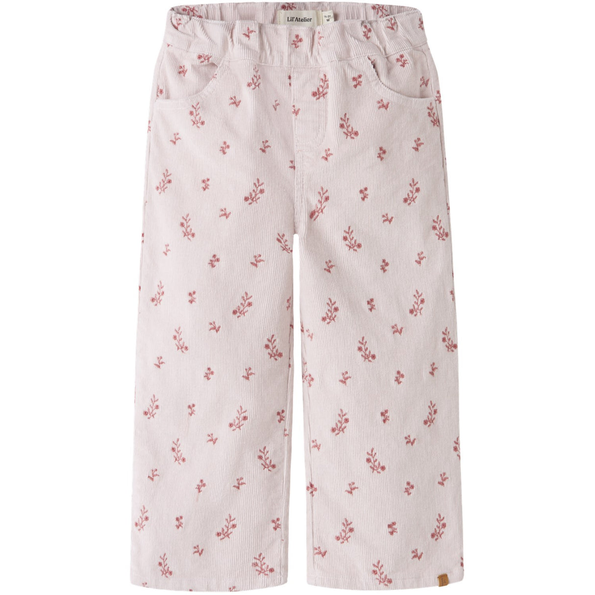 Lil'Atelier Hushed Violet Flower Emb Nmfnelly Cord Wide Pants 1145-Hc Lil