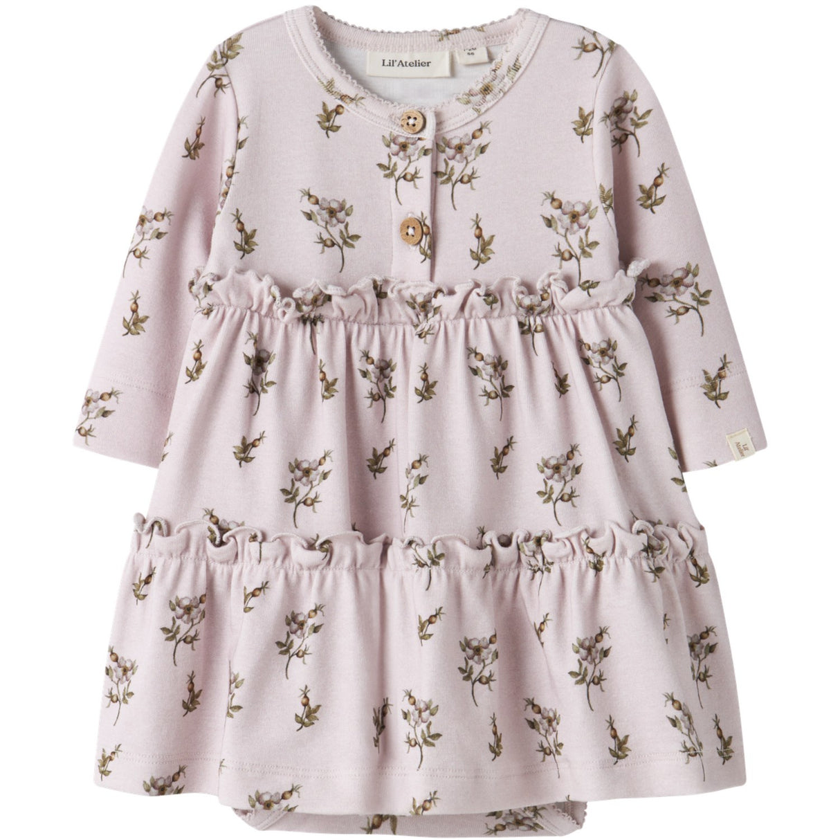 Lil'Atelier Hushed Violet Apple Rose Nbfgayo Sum Ls Body Dress Lil