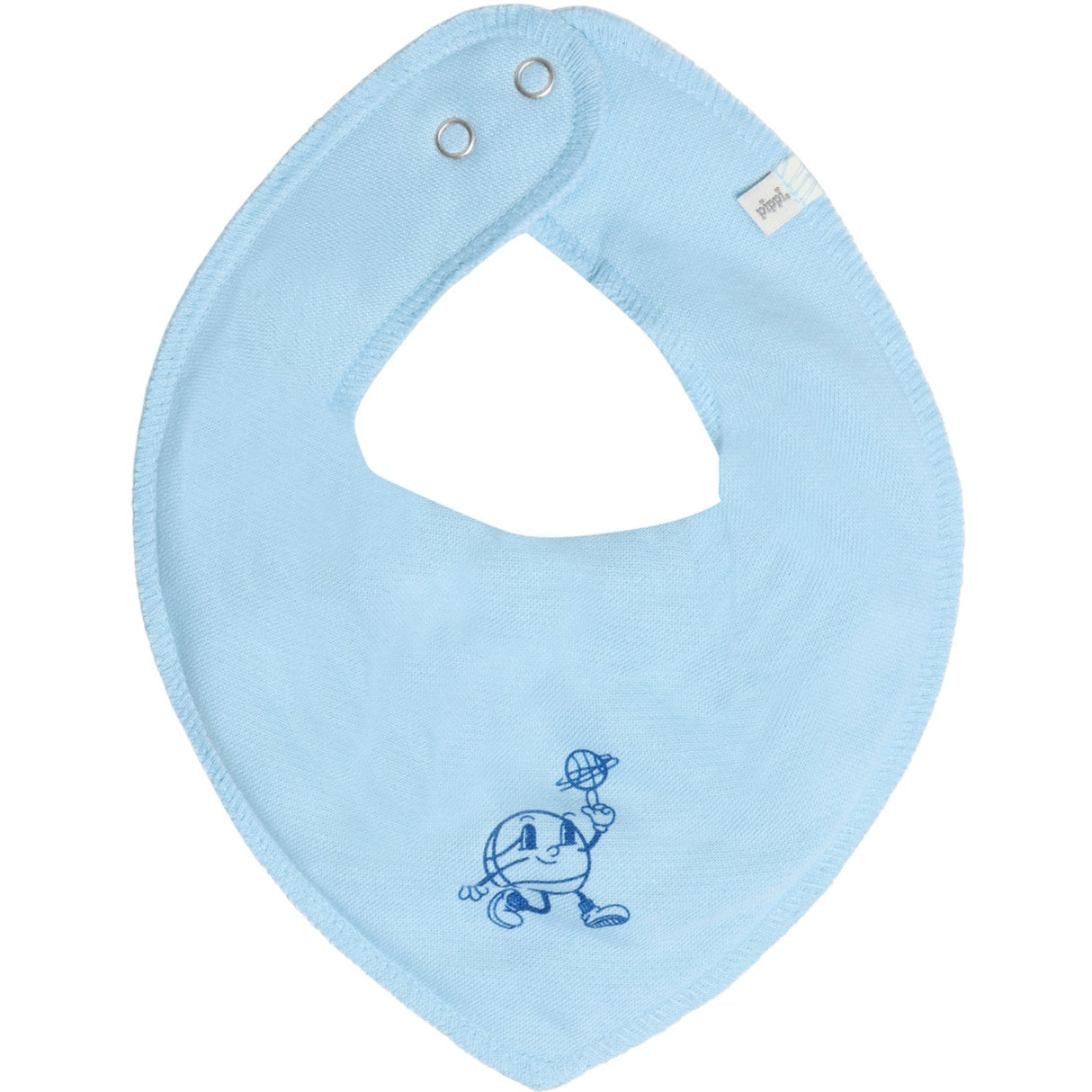 Pippi Light Dusty Blue Bandana Bib Boy -Aop (3-Pack)
